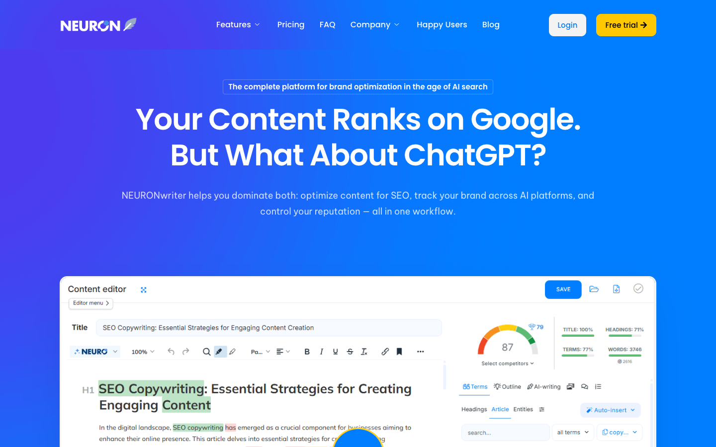 NeuronWriter - AI & Automation